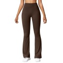 Modieuze effen dameslegging met V-vormige taille Push-up effect Hoge taille Slanke pasvorm Uitlopende pijpen Elegante corrigerende broek voor casual gebruik 7