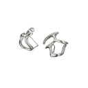 Modieuze punk oorbellen 2.1 x 2.2 cm Hip-hop stijl voor meisjes Metalen feest sieraden, trendy accessoires voor persoonlijkheid 4