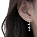 Modieuze Y2K strikoorbellen met zirkonia voor vrouwen Zinklegering Sieraden voor feesten, bruiloften, verjaardagen en dagelijks gebruik 5