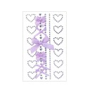 Modische Gesichtssticker mit Schleife und Strassbandbogen mit kleineren Herzen und Schleifen Stoffverzierungen und Acrylsteinen 5