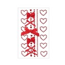 Modische Gesichtssticker mit Schleife und Strassbandbogen mit kleineren Herzen und Schleifen Stoffverzierungen und Acrylsteinen 2
