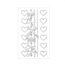 Modische Gesichtssticker mit Schleife und Strassbandbogen mit kleineren Herzen und Schleifen Stoffverzierungen und Acrylsteinen 1