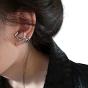 Modische Punkohrringe 2,1 x 2,2 cm Hip-Hop Stil für Mädchen Metallpartyschmuck, trendige Accessoires für die Persönlichkeit 7