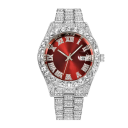 Módne quartzové hodinky s diamantmi 42 mm Nerezový remienok Kalendár Dátum Moderný dizajn Zliatina Odolné náramkové hodinky na každodenné nosenie 7