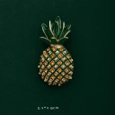 Módní brož s jídlem 1–7,3 cm Ovocné a snack motivy Popcorn ananas fazole Zinková slitina s kamínky Dekorativní doplněk 1