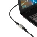 Modulová RJ45 spojka CAT7 stíněná keystone 8P8C 10Gbps kovová stříbrná 180° pro propojení ethernet kabelů PC router 2