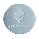 Moeda de colecionador dourada Ethereum Moeda comemorativa de metal de criptomoeda Imitacão de moeda cripto Ethereum 4 cm 4