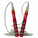 MOGOLD Jump Rope with Steel Cable 3 m Aluminium Handles with Bearings Self-Locking Length Adjustment For CrossFit and Cardio 1