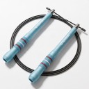 MOGOLD Speed Jump Rope with Steel Cable 3 m Aluminium Handles 17 cm Dual-Axis Bearings 360° Blue Design For CrossFit and Cardio 3