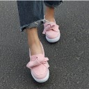 Mokasini in camoscio per donna con fiocco J2403 4