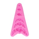 Molde de silicona 3D con motivo de rosas Tres flores individuales y tres guirnaldas florales Extracción fácil Dimensiones 13 x 6,5 cm Resistencia 3