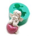 Molde de silicona 3D en forma de ángel para la fabricación de figuritas decorativas Tamaño de la figurita de 5 a 6 cm Superficie antiadherente 7