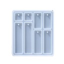 Molde de silicona 7 x 7,7 cm Pendientes rectangulares para joyería Molde para resina con agujeros para anilla Creación de pendientes y colgantes 1