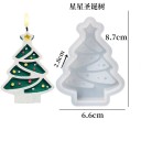 Molde de silicona 8,7 x 6,6 cm Árbol de Navidad con decoración Molde para verter cera, resina, yeso, jabón y velas 2
