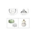 Molde de silicona grande para vela Bola Navideña con tapa de encaje Molde para verter cera resina jabón decoraciones 2