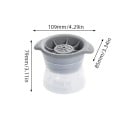 Molde de silicona para hacer bolas de hielo (109 × 79 × 85 mm), 2 unidades, redondo y grande, para whisky, congelación rápida, herramienta 5