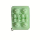 Molde de silicona para hielo con forma de osito de peluche 14,5×11 cm Bonito recipiente para congelador Máquina de hielo flexible Silicona 2