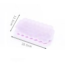 Molde de silicona para hielo de 20,5 × 12,5 cm, máquina para hacer hielo de gran capacidad con tapa, plástico de grado alimenticio, molde reutilizable para cubitos. 3