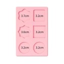 Molde de silicona para sello 13,2 x 8,5 cm Diferentes tamaños de cavidades Molde para sellos de cera para decoraciones de sobres y anuncios 3