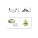 Molde de silicona para vela Bola navideña con patrón estriado y tapa Molde para verter cera resina jabón decoraciones 2