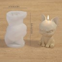 Molde de silicona para vela en forma de perro bulldog enojado 3,7 x 5,6 cm Molde para la fabricación de velas, jabones, chocolates y decoraciones 2