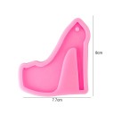 Molde de silicona rosa para resina 8 × 7,7 cm Molde en forma de zapato de tacón Molde de silicona para joyas y colgantes 2