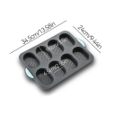 Molde para hornear 8 pequeñas baguettes con superficie antiadherente 24 × 34,5 cm bandeja perforada color negro para hornear en el horno 3
