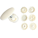 Molde para pastel de luna con forma de flor, cortadores para pastel de luna, moldes para dulces, moldes para postres, 6 piezas 2