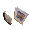 Moldura de madeira para fotos dupla face 21 x 30 cm madeira e acrílico castanho e bege moldura de mesa para fotografias decoração para casa 3