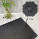 Moldura de madeira profunda 21 x 30 cm para papel A4 Com vidro 3 cm de profundidade interna Suporte de mesa 2