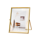 Moldura de metal para fotografia em pé 15 x 15 cm moldura de metal decoração para interior para exibição de fotografias 4