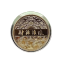 Monedă comemorativă dragon chinezesc 4 x 0,15 cm, de colecție, placată cu aur, monedă de dragon din zodiacul chinezesc, metal, monedă de anul chinezesc al dragonului, cu capac transparent 2