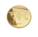 Monedă de colecție 4 cm aurită Șapte minuni ale lumii Taj Mahal India monedă comemorativă decorativă pentru colecționari 2