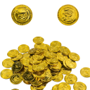 Monedas falsas de plástico con motivo pirata 40 unidades Ø 3 cm monedas decorativas de plástico para fiesta pirata, cofre del tesoro y decoración temática 1