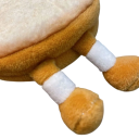 Monedero de peluche con forma de pan tostado (10 x 8 cm), bonito monedero y auricular, llavero colgante, juguete infantil, muñeco de poliéster 4