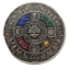 Moneta pamiątkowa z wizerunkiem brytyjskiej królowej Elżbiety II. Znaki zodiaku i drzewo życia 4 cm Posrebrzana metalowa moneta 2020 Brytyjska moneta kolekcjonerska 3
