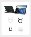 Moniteur portable Anmite 16" écran tactile IPS 1920 x 1200 Full HD 60 Hz HDR 16 : 10 avec haut-parleurs intégrés et support 5