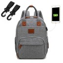 Monitoiminen lastenrattaiden reppu USB-portilla 3
