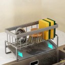 Monitoiminen valutusastia sienille ja tiskausvälineille Keittiöjärjestäjä Käytännöllinen pidike lokeroilla Moderni muotoilu Mitat 23x9x10,7 cm 1