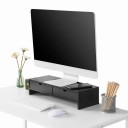Monitor állvány 47 x 18 x 11 cm két fiókkal és billentyűzet helyével az asztal alatt, mint munkaszervező 2