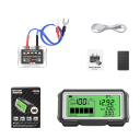 Monitor de Baterias 12V com Ecrã LED Transmissão Sem Fios 433MHz Teste de Tensão de Carga Carregamento USB C Carregamento Solar 2