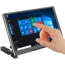 Monitor portátil SHCHV 7" IPS com ecrã táctil 1024 x 600 LCD HDMI para Raspberry Pi 5 / 4B / 3B+ e PC com suporte 10