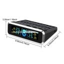 Monitor solar TPMS, afișaj LCD de 9,5 x 6,2 x 3 cm, 4 senzori externi, încărcare USB, sistem wireless de monitorizare a presiunii și temperaturii 2