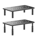 Monitorhalterung 37 x 23 cm Verstellbarer Bildschirmständer Ergonomischer Monitorfuß Metallkonstruktion mit Stauraum 3