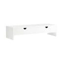 Monitorständer 47 x 18 x 11 cm mit zwei Schubladen und Platz für die Tastatur unter der Tischplatte als Organizer für den Schreibtisch 5
