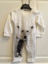 Mono de bebé con estampado de oso polar en 3D 3