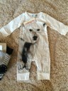 Mono de bebé con estampado de oso polar en 3D 4