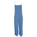 Mono de mujer Diseño liso Pantalones anchos Tirantes finos Poliéster ligero Atuendo de verano Corte holgado Ropa elegante para mujer 3