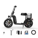 Monopattino Elettrico F7, 1000W, autonomia 72 km, velocità 45 km/h, batteria 48V 10.4Ah, pneumatici da 16", sella, cestino, portata 150 kg, nera 2