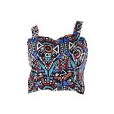 Mønstret crop top til kvinder 26
